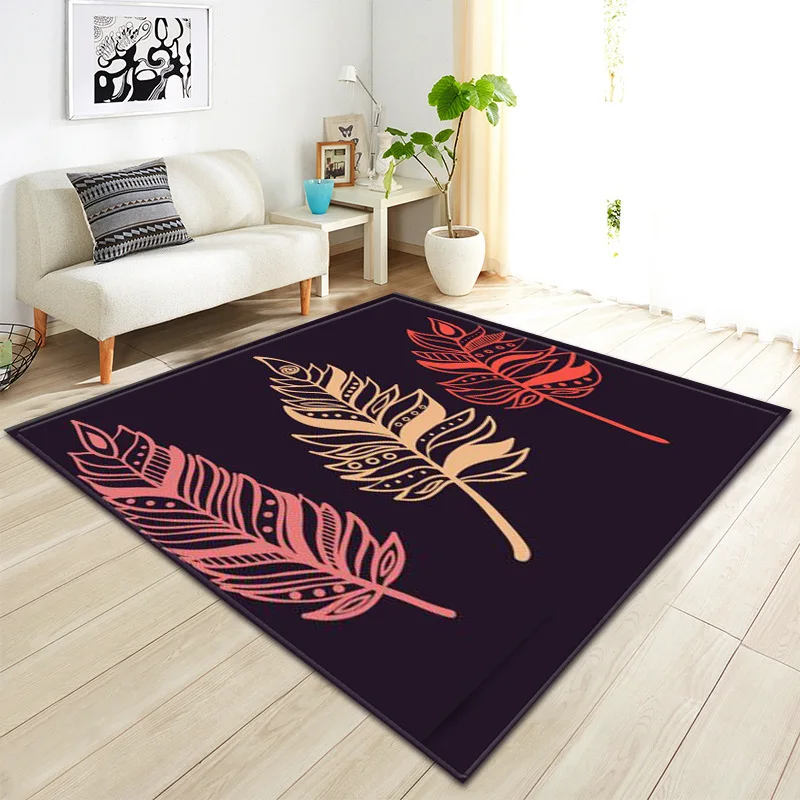 

Feather Ethnic Style Modern Carpet Living Room Kitchen Hall Mat kids room large rugs parlor soft sofa tapetes le