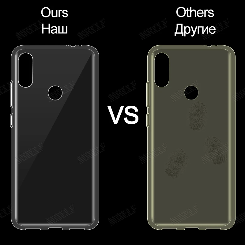 Прозрачный чехол MRELF для Xiaomi Redmi Note 7 силиконовый прозрачный из ТПУ задней панели