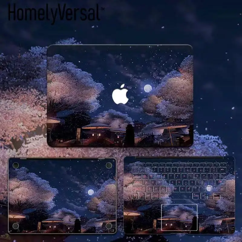 Трехсторонняя симпатичная наклейка на ноутбук из ПВХ для Apple Macbook Air Pro Retina 11 12 13 15 17