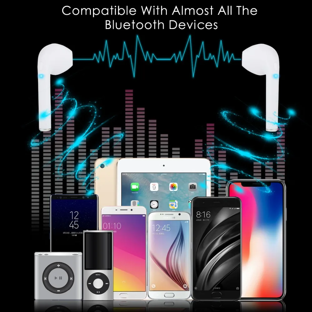2019 Bluetooth наушники 5 0 i7s TWS мини беспроводные стерео гарнитура с зарядной коробкой
