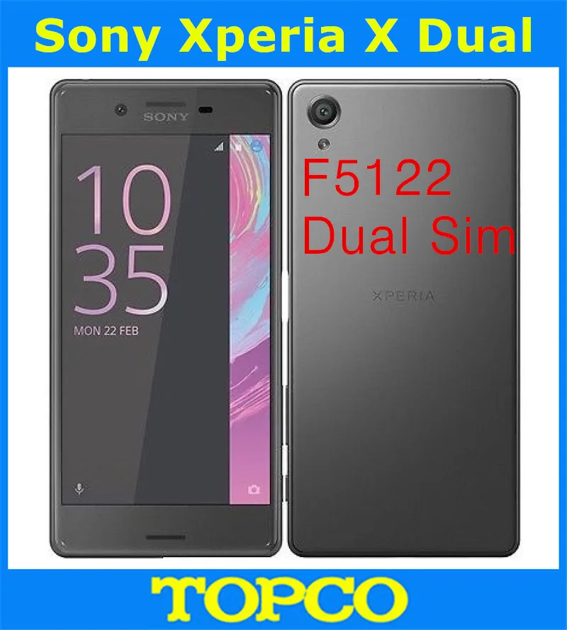 Оригинальный разблокированный Sony Xperia X Dual F5122 GSM 3G и 4G Android мобильный телефон с