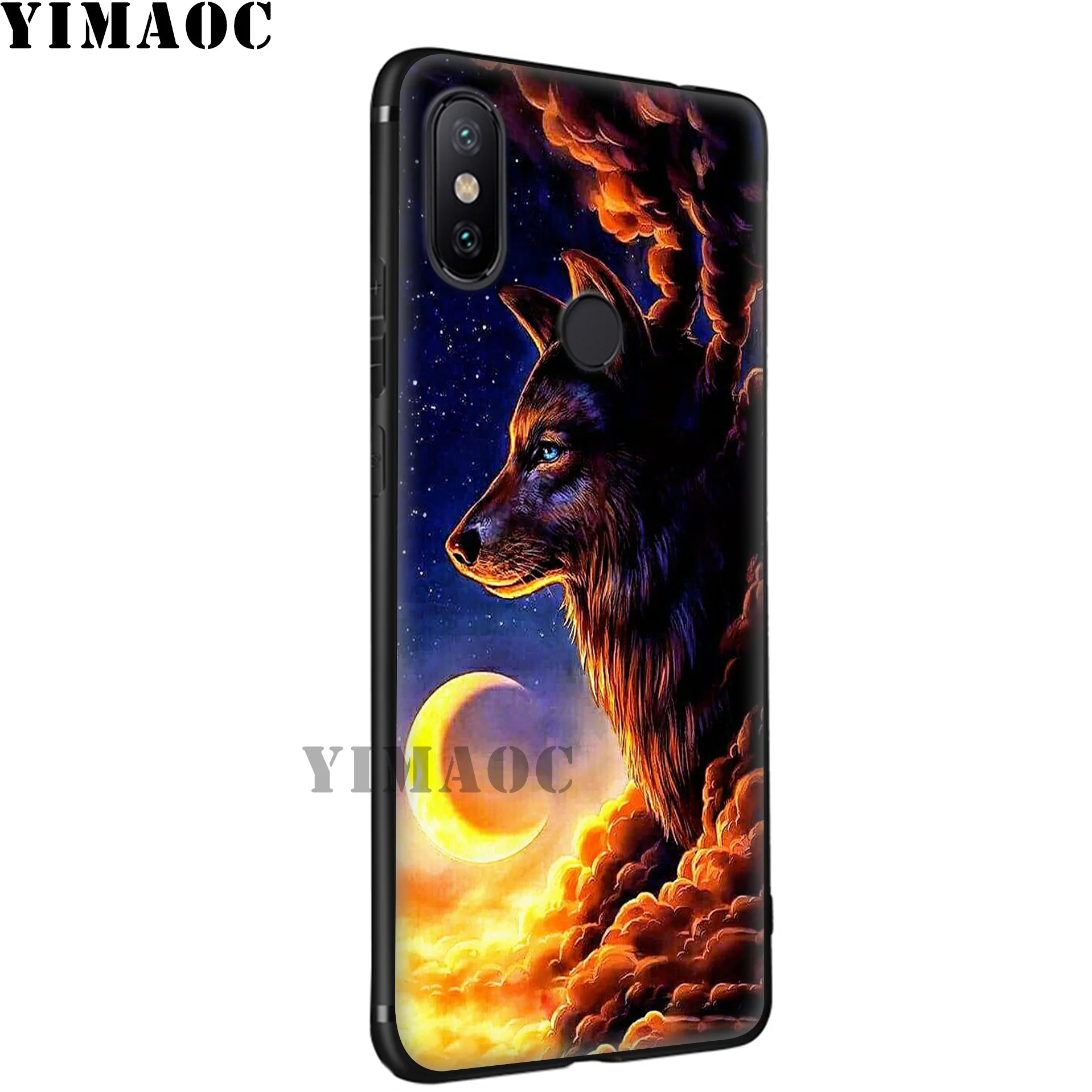 YIMAOC Wolf Art Cool Soft Silicone Case for Xiaomi Redmi 7A Note 7 6 6A 5 4 4X 4A 5A S2 Plus K20 Pro Lite |