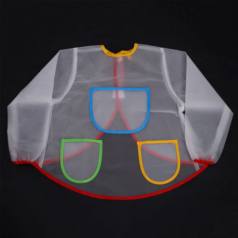 Home Easy Clean Long Sleeve Painting Apron Drawing Protective Cooking School With Pockets Toddlers Anti-dirt Kids Waterproof DIY | Дом и сад