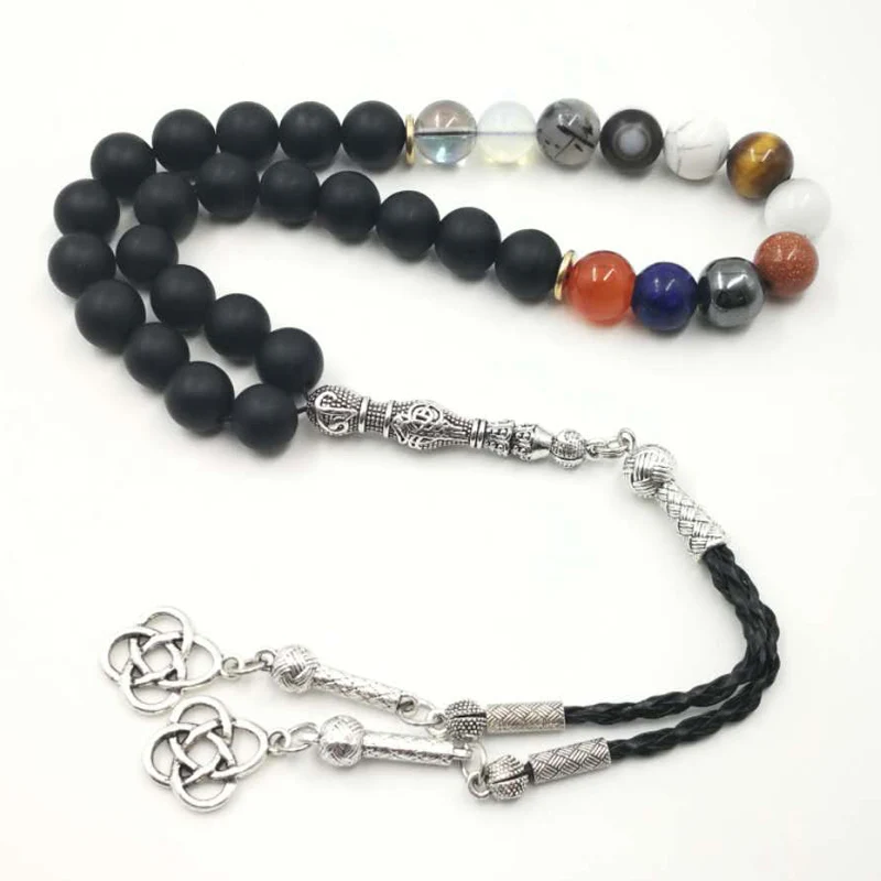 Натуральный gemstoness Tasbih Молитвенные Четки новый стиль 2019 мусульманский браслет