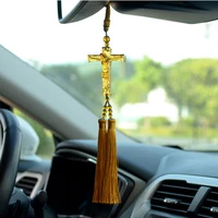 cross pendant jesus car decoration rear view mirror charm christian ornament pendant