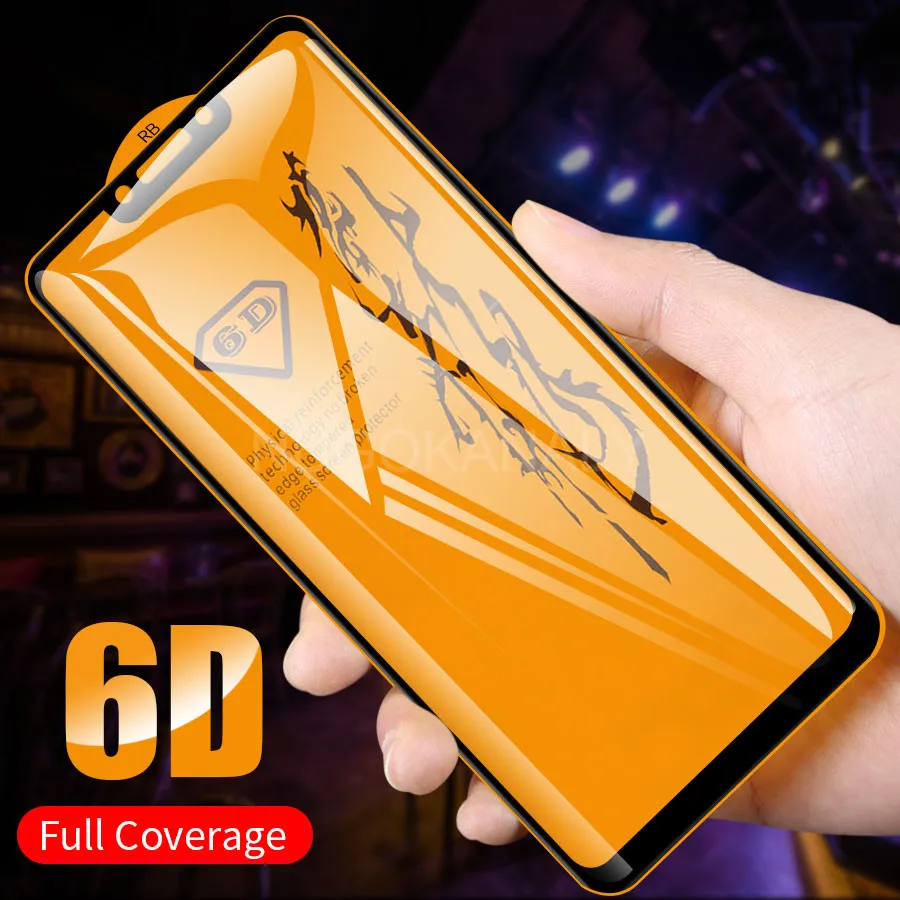 6D полное покрытие клеевое закаленное стекло для huawei Honor 10 9 Lite 10i 9i 8 8C 8X 7X P Smart Plus 2019
