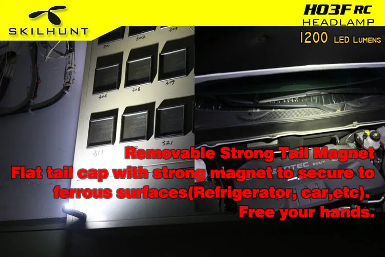SKILHUNT H03F радиоуправляемая фара CREE XM-L2 U4 max 1200 люмен дальность луча 145 метров USB Магнитная Зарядка головная лампа