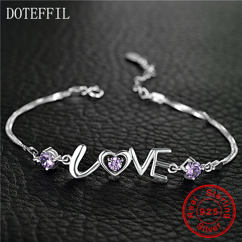 Женский браслет из серебра 925 пробы с фианитами|zircon bracelet|sterling silver braceletsilver bracelet women