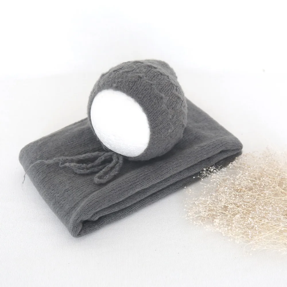 Бежевый комплект эластичных шапок для новорожденных реквизит фотосъемки