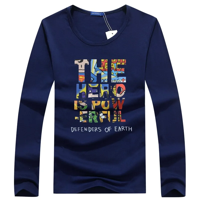 2017 Мужская хлопковая футболка осенняя и зимняя мужская модная Весенняя