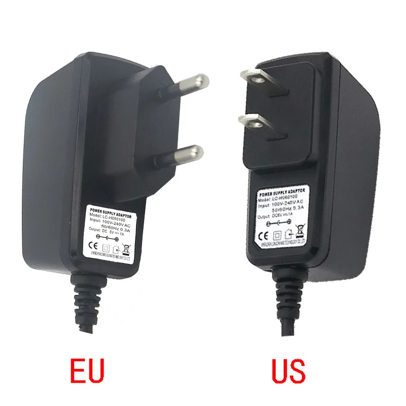 Vored 5 В 1A AC/DC адаптер Питание США/ЕС Plug Универсальный Зарядное устройство 4.0 мм* 1.7 мм для многодорожечной Регистраторы
