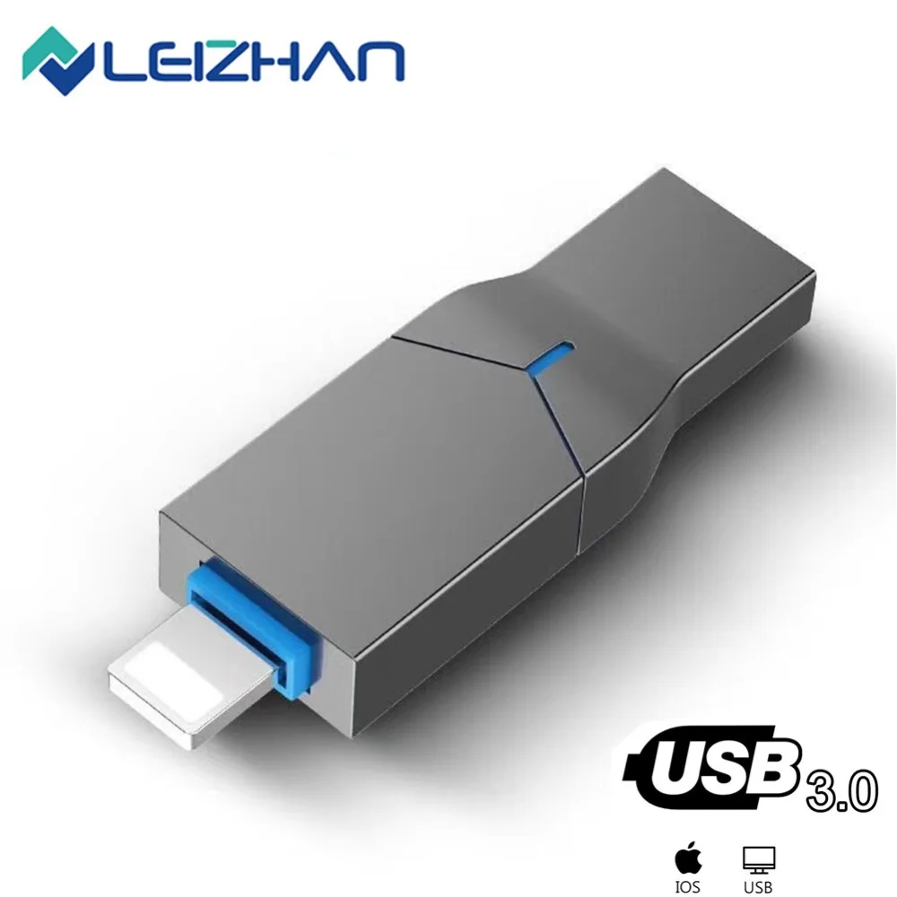 Фотовспышка USB флеш накопитель 3 0 для iPhone XR Xs Max X 8 7 6 iPad Pendrive 128 Гб 64 ГБ 32 16 lightning Memory