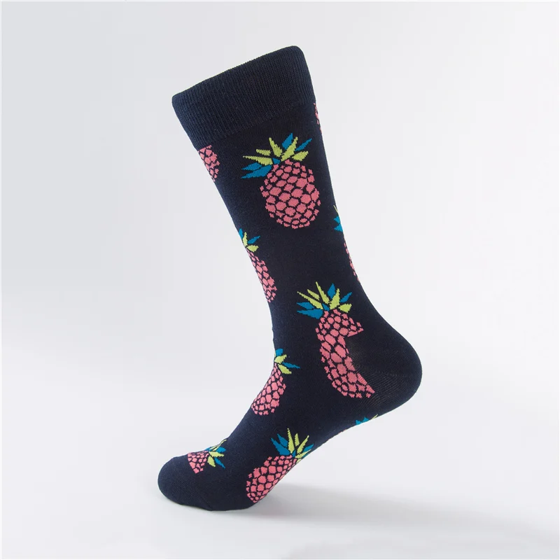 50310 Мода sockmark скейтборд Chaussette Homme мода Фрукты Ананас черешня мужские носки Европейский США хип-хоп улица Crew забавные носки - Цвет: 50310