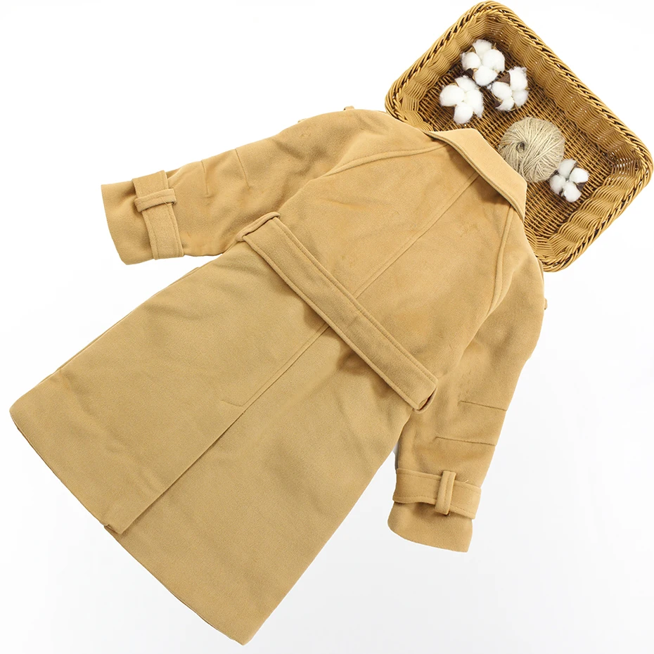 Зимняя длинная куртка для девочек детская одежда плащ толстый теплый кардиган