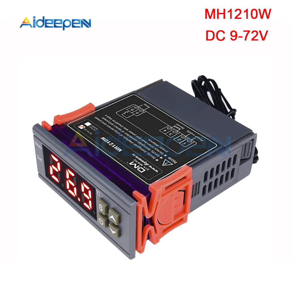 MH1210W DC 9-72V DST1000 MH1210W WH7016C DC 12 В 24 в 36 В AC 110 В 220 В цифровой регулятор температуры инкубатор термостат регулятор Датчик Зонд - Цвет: MH1210W DC 9-72V