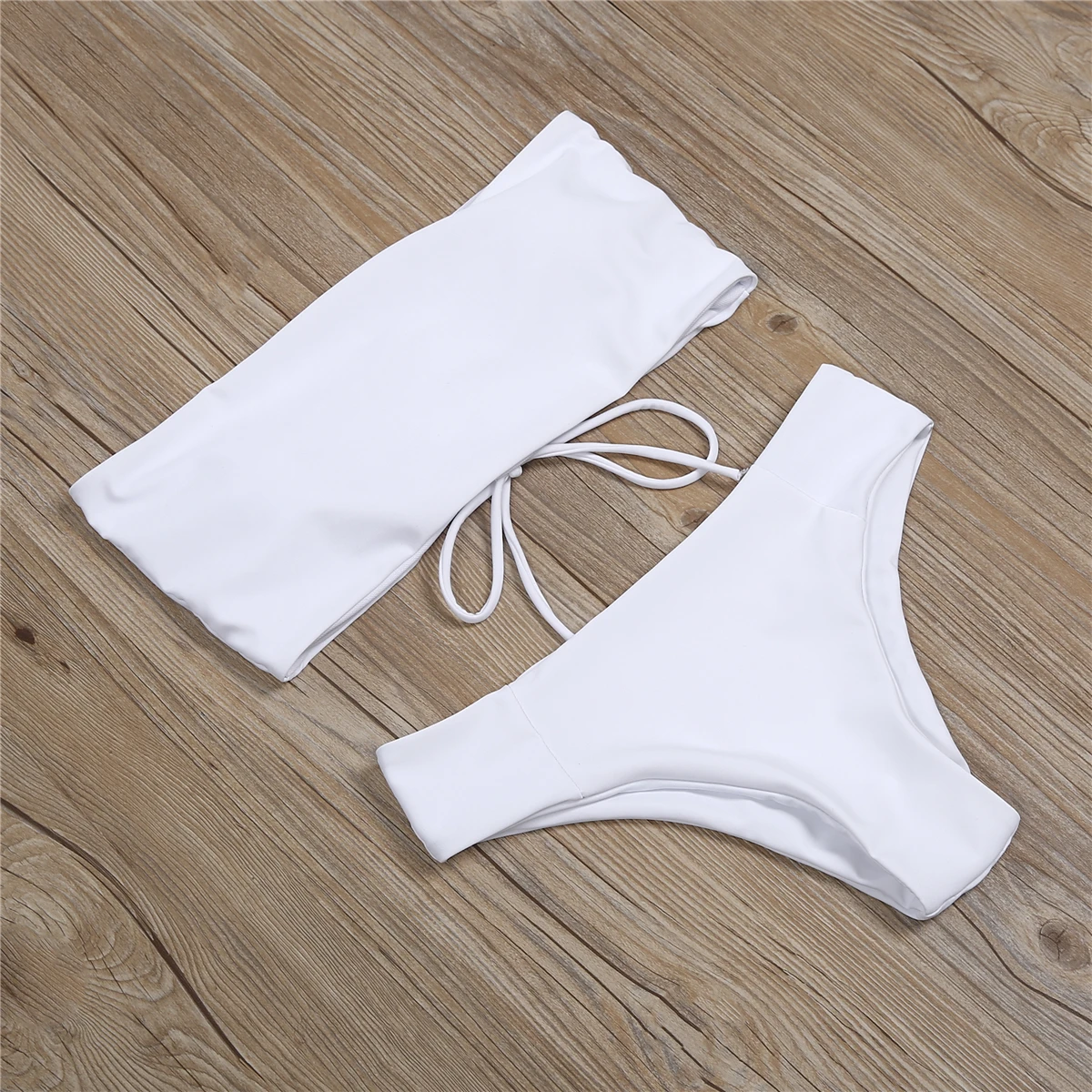 2019 Summer Brand New Women Bikini Set Bathing Suit Solid Padded Bra Bandeau Swimsuit Beach Swimwear | Женская одежда