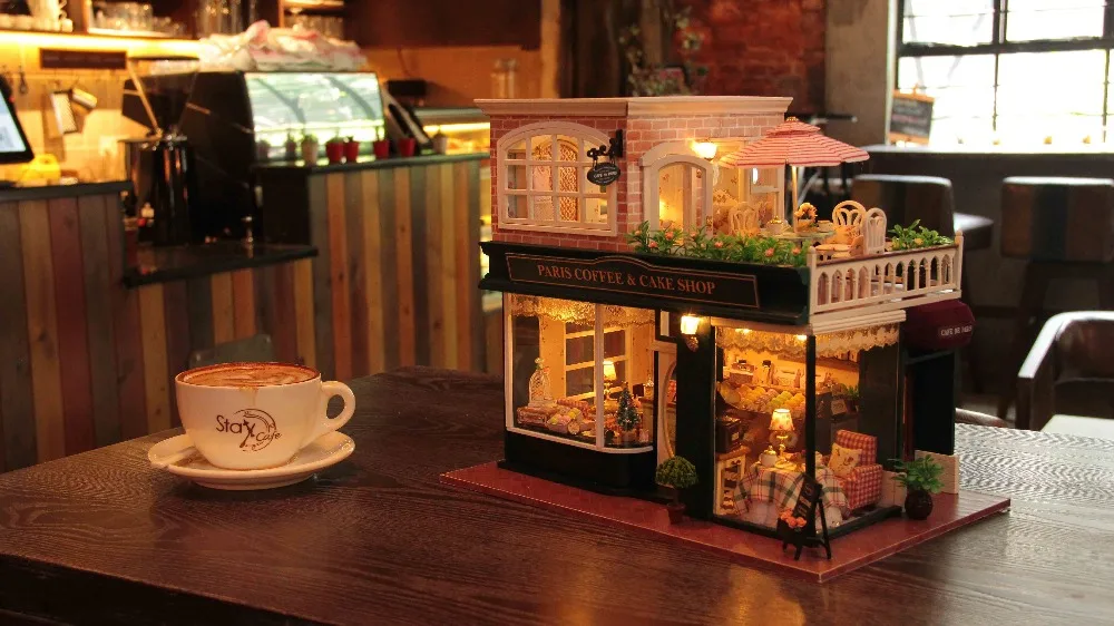 Мебель Diy Кукольный дом Wodden Miniatura кукольные домики набор мебели Diy головоломка сборка ручной работы кукольный домик игрушка для детей подарок