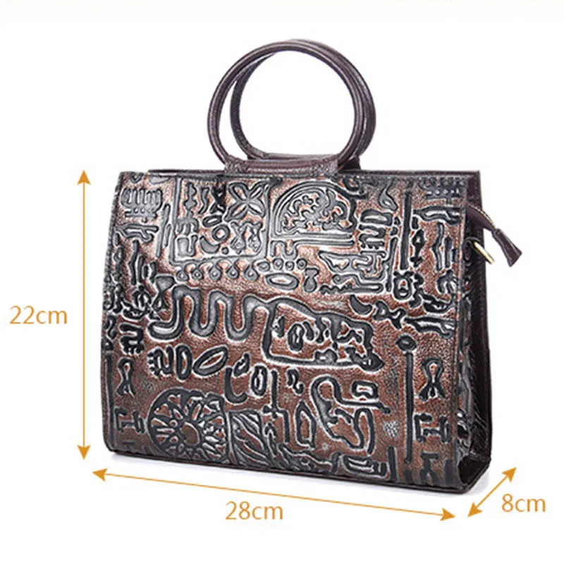 Женская винтажная сумка из натуральной кожи с карманами|genuine leather shoulder bag|leather