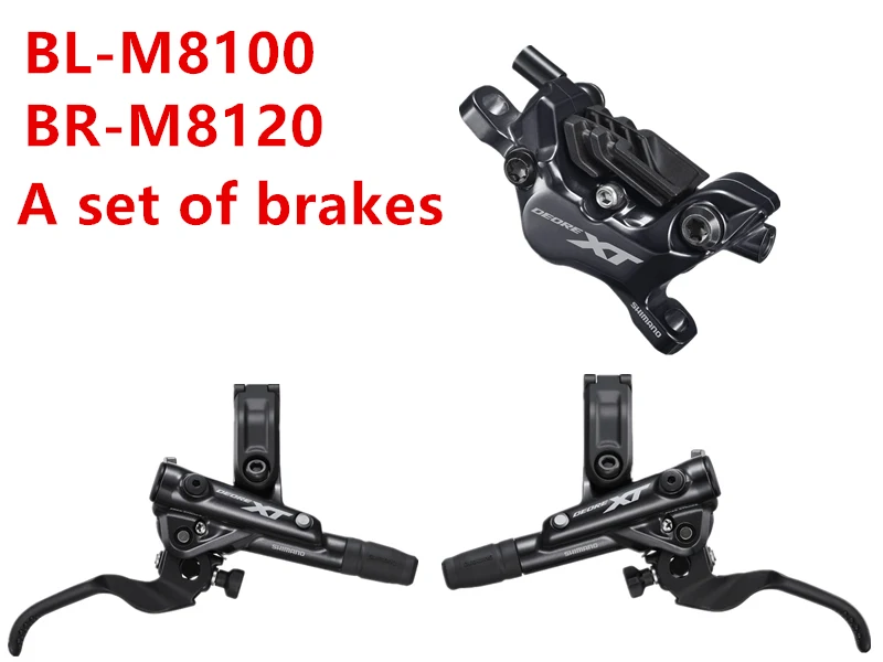 A set of brakes Новинка DEORE XT M8100 M8120 тормоз Горный велосипед XT Гидравлический дисковый тормоз MTB ICE-TECH левый и правый - Цвет: A set of brakes