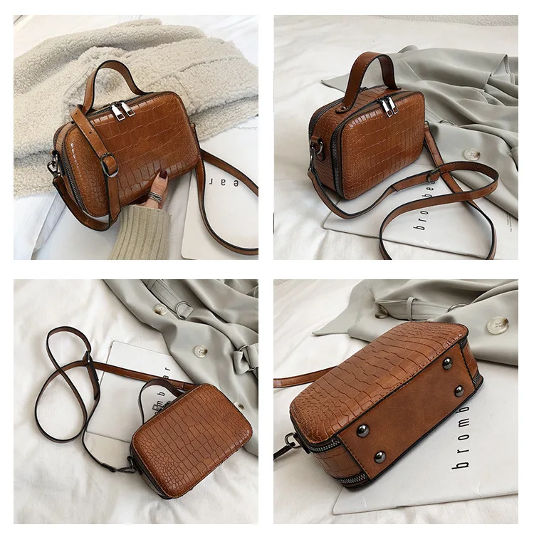 Женская сумка через плечо Mododiino маленькая однотонная на с ручкой модель DNV0985