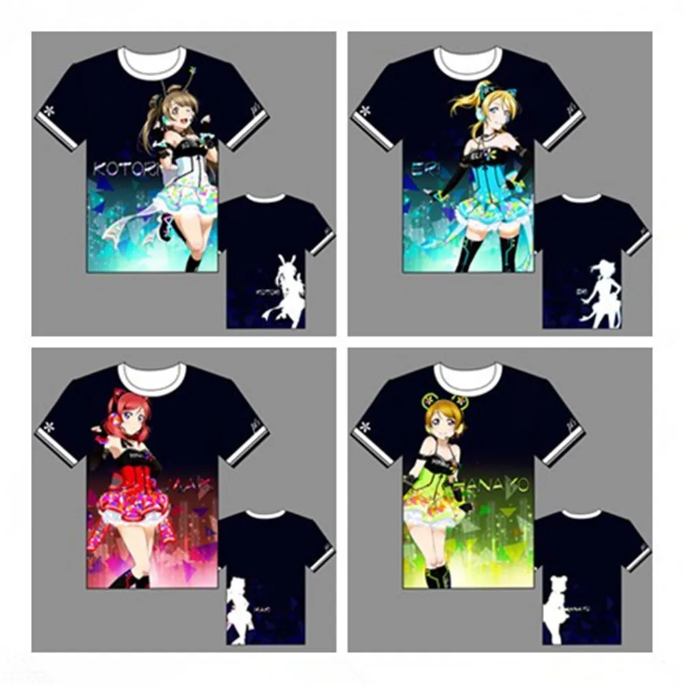 Футболка LoveLive с цирковым принтом Пробуждение косплей костюм Love Live Honoka Kousaka Sonoda Umi