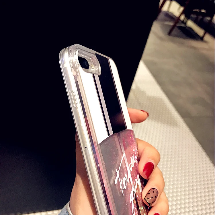 Liquid Glitter Case For iPhone XR Cover X XS Max SE 5 5S 7 8 6 6s Plus Cat Perfume Bottle Quicksand Dynamic |