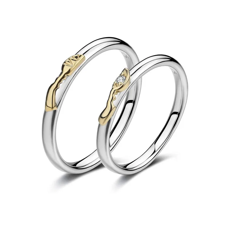 2 шт. золотой цвет высокое качество милый кот пара влюбленных кольцо для женщин