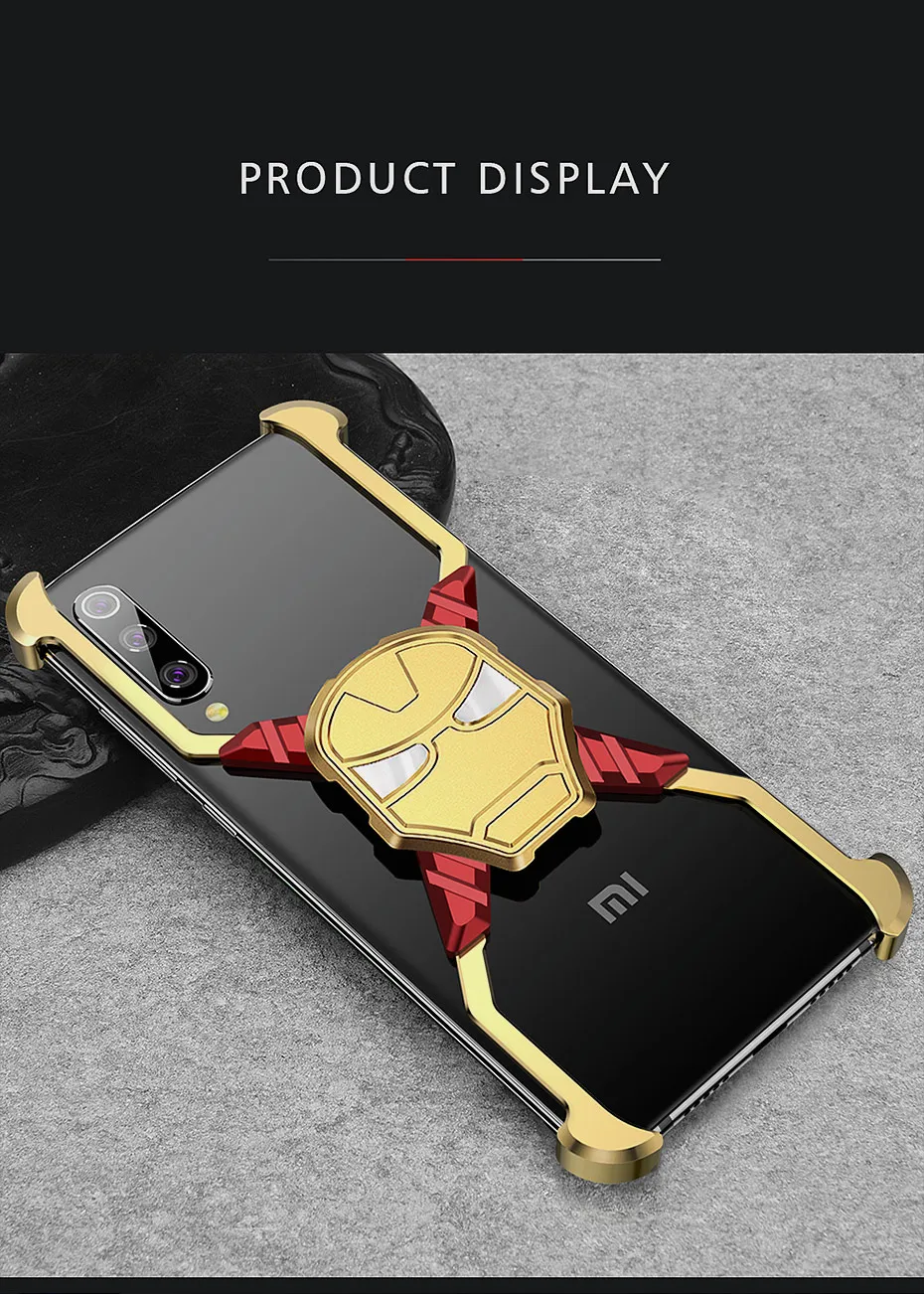 Железный человек роскошный металлический чехол для Xiaomi Mi 9 чехол персональный металлический бампер противоударный чехол для телефона для Xiaomi Mi 9