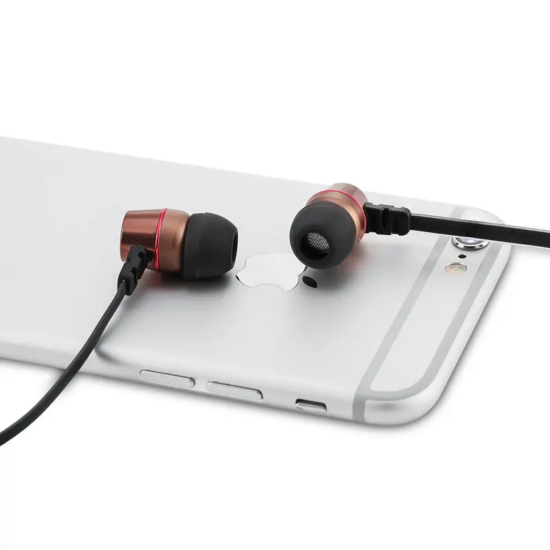 CHICLITS 3.5mm In-ear Earphone Metal Bass Line Control Music Universal Earplugs For MP3 MP4 Computer Mobile Phone fone de ouvido |