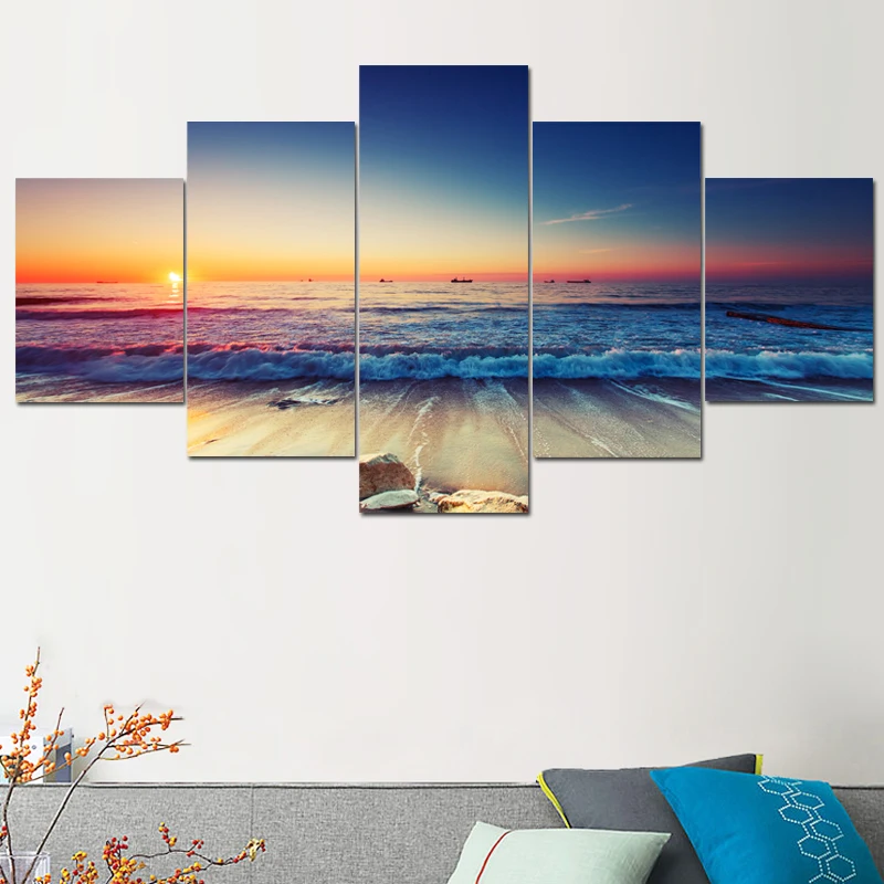 5 панелей для рисования закат морской пейзаж|art for walls|canvas wall artwall art |