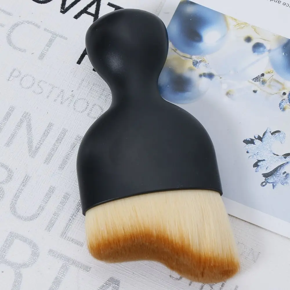 

S Shape Makeup Brush Wave Arc Curved Hair Shape Wine Glass Base Foundation Make Up Brush