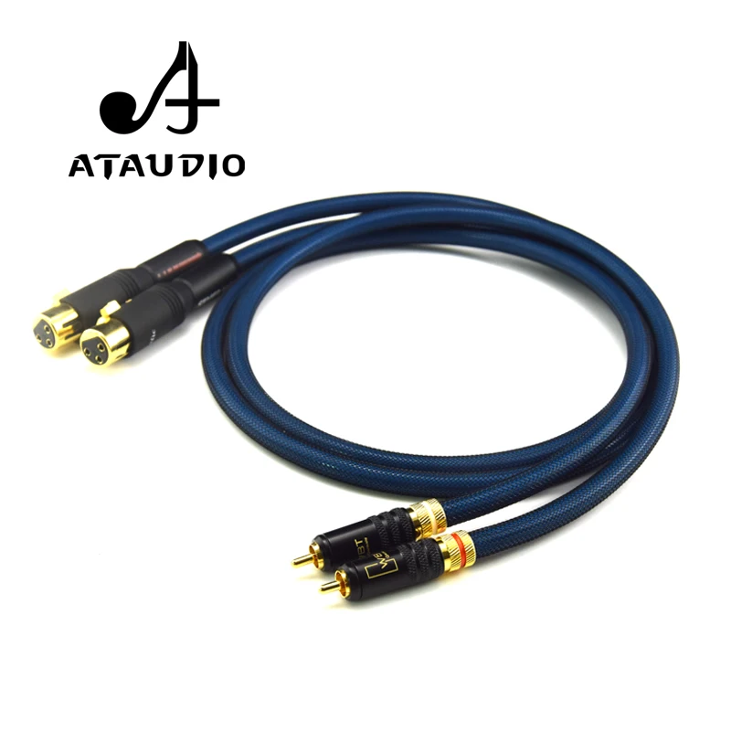 Кабель ATAUDIO Hifi XLR Мама папа G5 посеребренный кабель 2 RCA шт.|rca male cable|2 rcarca to |