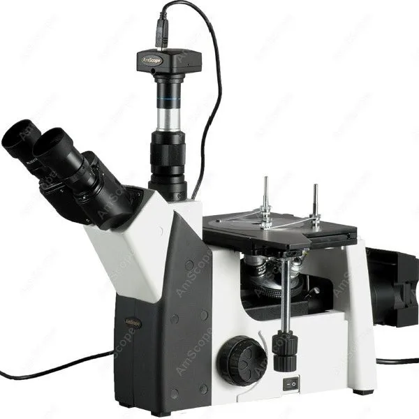 Инвертированный Тринокулярный металлургический микроскоп AmScope поставляет 50X 1250X
