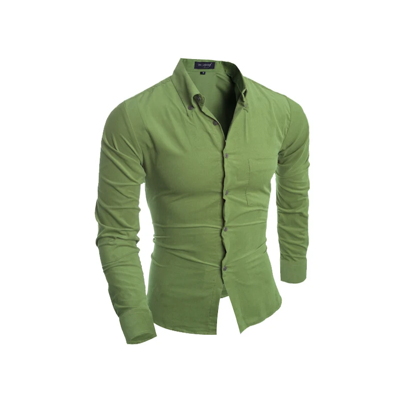 Новинка 2018 Мужская брендовая деловая Облегающая рубашка с длинным рукавом