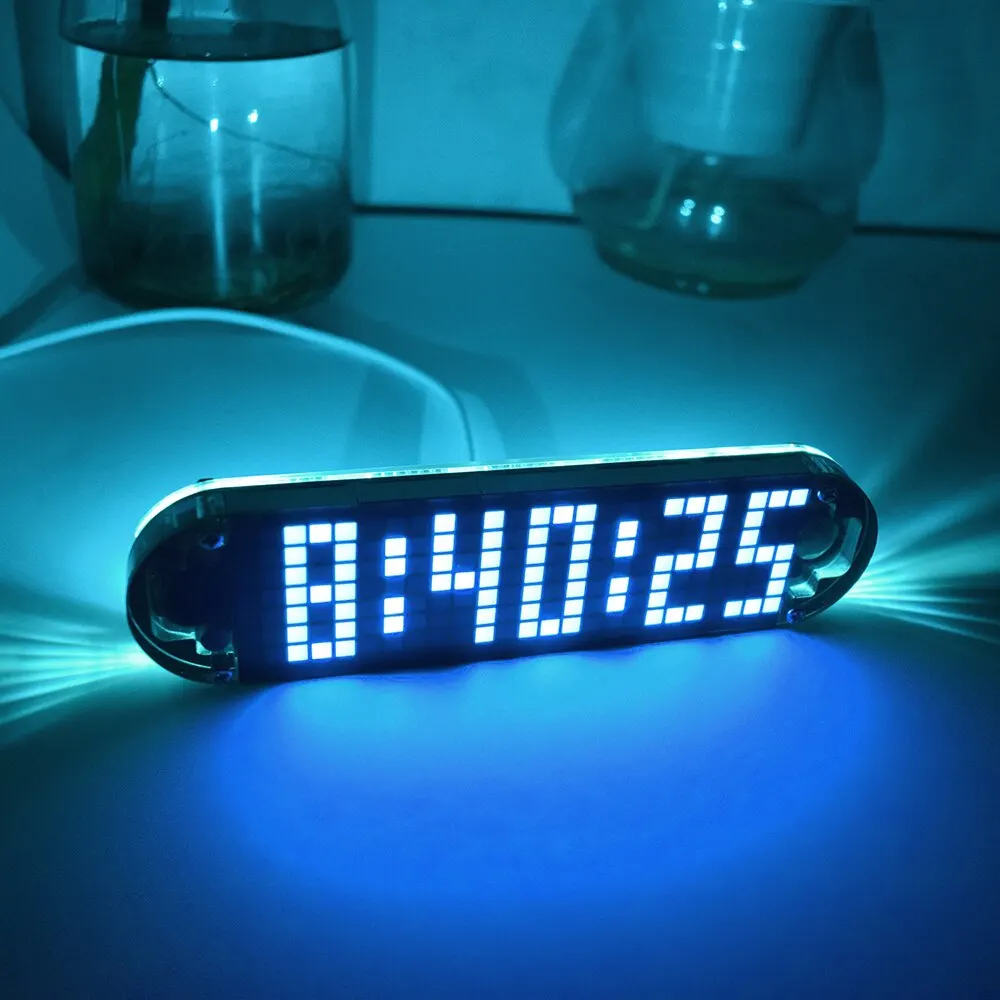 Высокая точность DIY цифровой точечный матричный светодиодный Будильник комплект