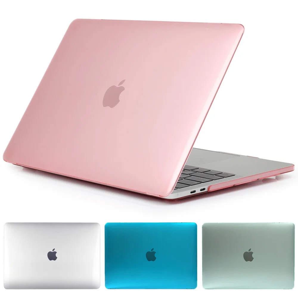 

Crystal Laptop Case bag For MacBook 12/ Air 11.6 13.3/ Pro Retina 13 15 inch with Touch Bar 2016 New+ Transparent Keyboard Cover