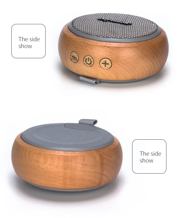 2018 Wooden Mini Portable Bluetooth speaker Wireless Stereo Subwoofer Loudspeaker Music player Outdoor Speaker TF AUX | Электроника