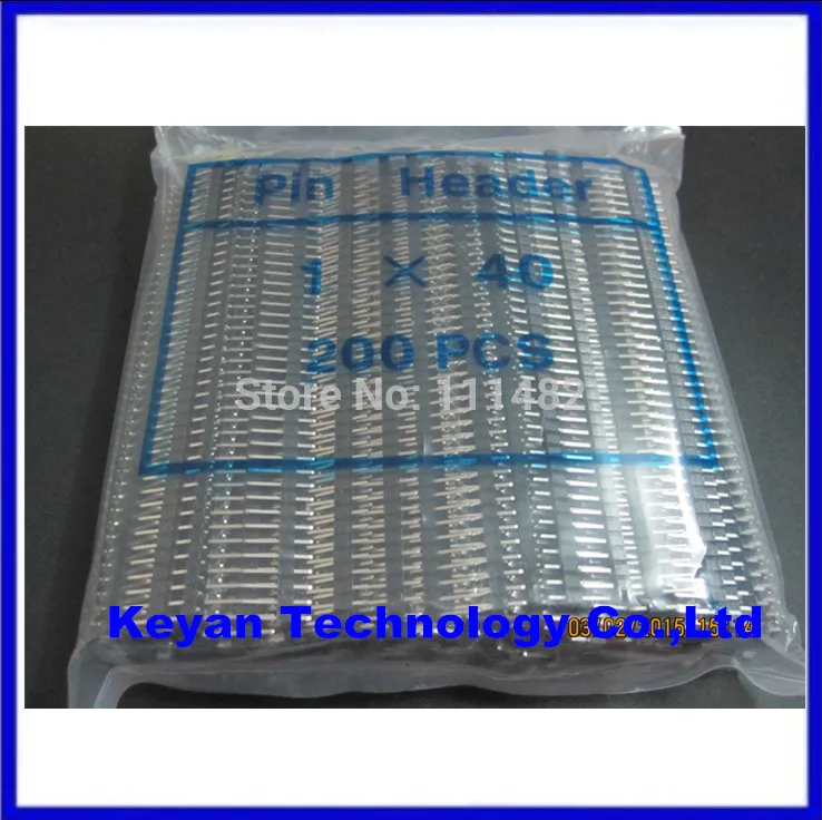 

200 PCS / Lot ,1X40 Pin Single Row Male Header Strip 2.54 mm