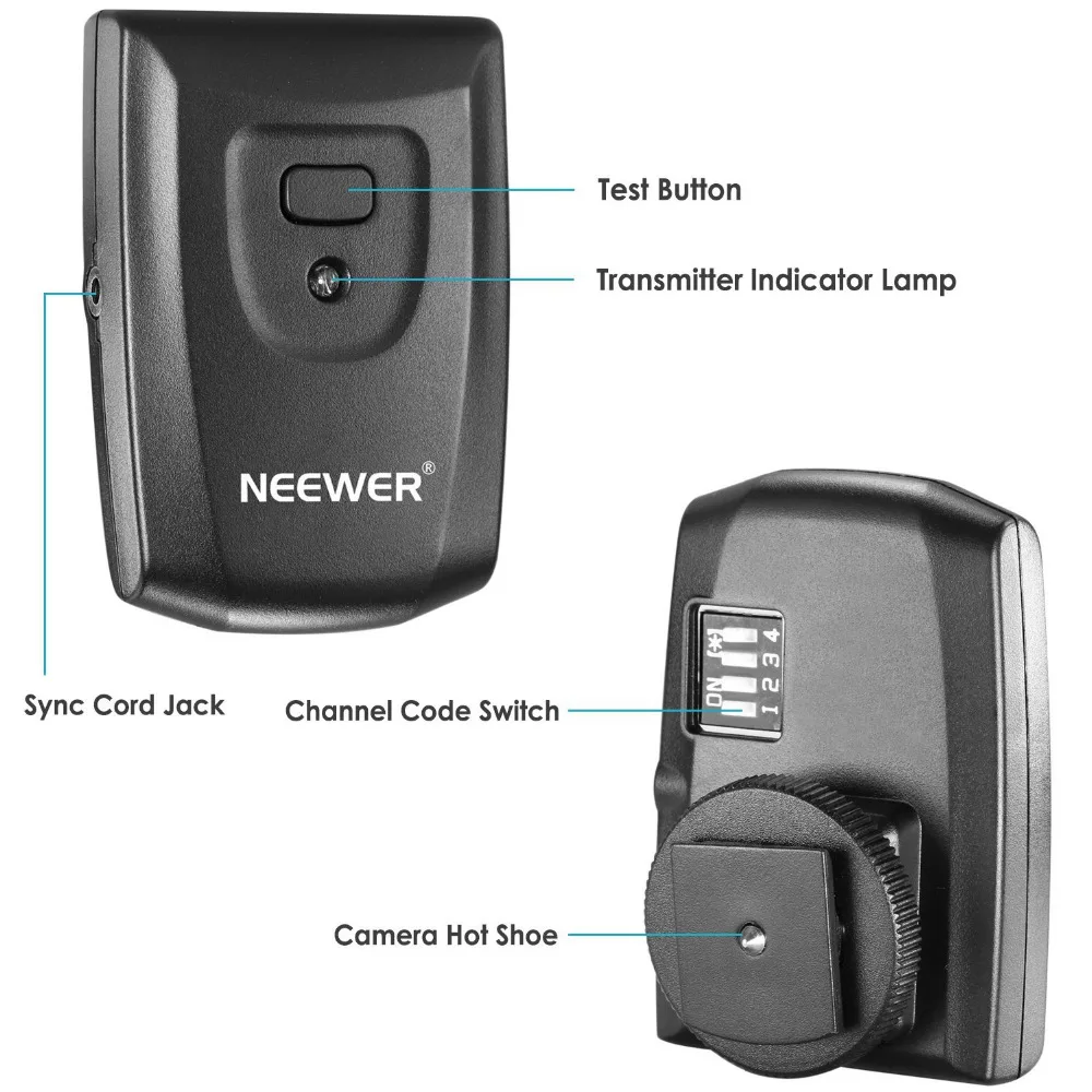 Neewer 16 каналов беспроводной радиовещания Вспышка Speedlite набор для студийного