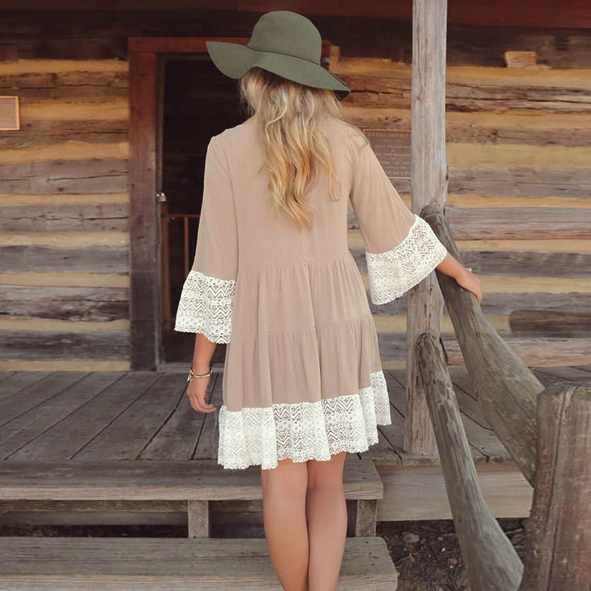 Платье женское кружевное длинное повседневное на лето/осень|ladies summer dress|summer dressdress