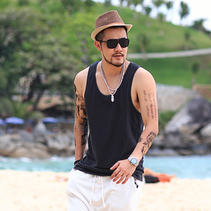 2020 модная мужская брендовая одежда Бодибилдинг без рукавов майка для мужчин