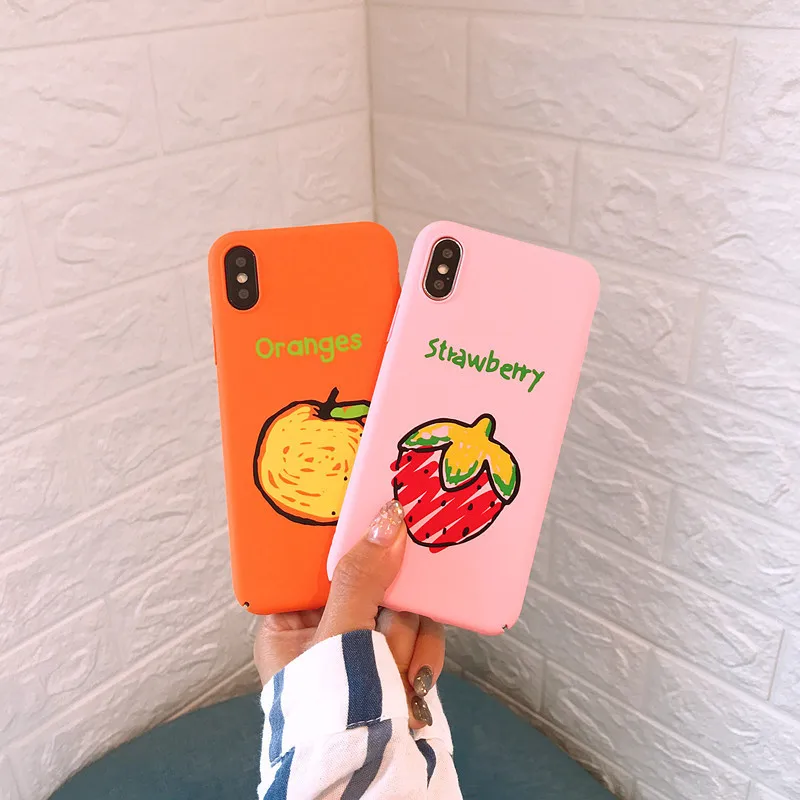 Милые фрукты телефонные чехлы для IPhone 8X6 XS 6 S XR MAX 7 чехол матовый жесткий задняя