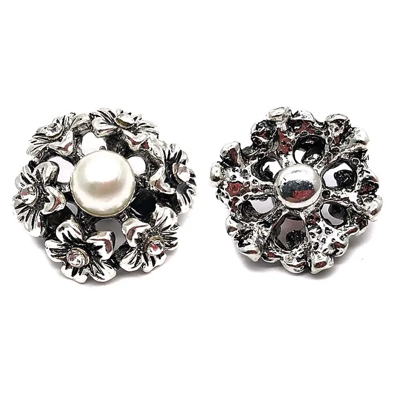 Оптовая продажа металлическая кнопка w360 в форме цветка 3D 18 мм 20 для браслета и