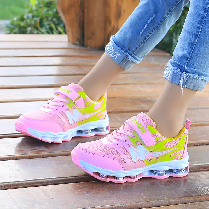 Kids Shoes Boys Sports Mesh Sneakers 2020 Spring Autumn Child Running Baby Girls Pu Leather Casual Breathable | Детская одежда и