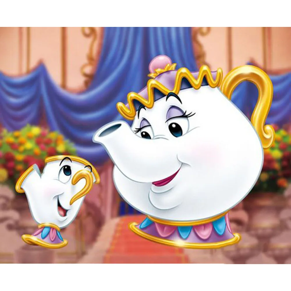 

HOMHOL Full Square/Round Drill 5D DIY Diamond Painting "Cartoon teapot" 3D diamond Embroidery Cross Stitch Mosaic Home Decor