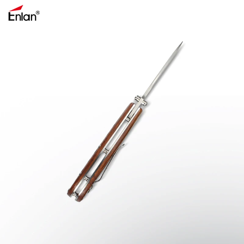 ENLAN EM-01M, тактические охотничьи ножи, 8cr13mov, стальные, с деревянной ручкой, карманный складной нож для кемпинга, выживания, инструмент для повседневного использования, Прямая поставка