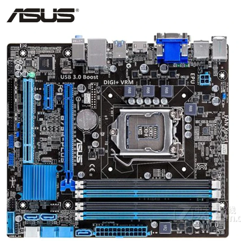ASUS LGA 1155 B75M PLUS материнская плата DDR3 32 ГБ для Intel B75 настольная системная SATA III USB