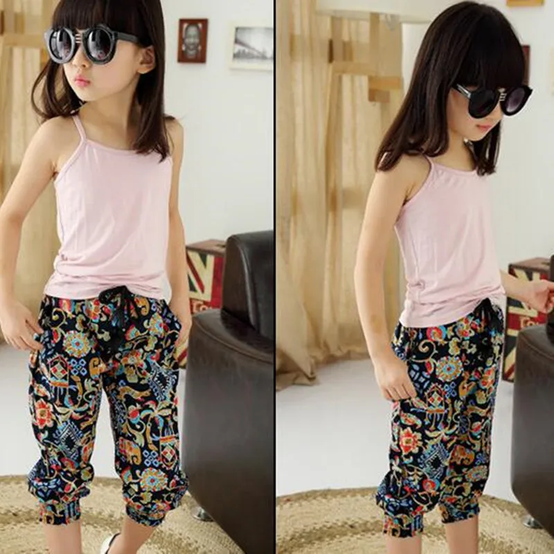 От 4 до 13 лет модная повседневная коллекция 2017 года летние пляжные штаны для