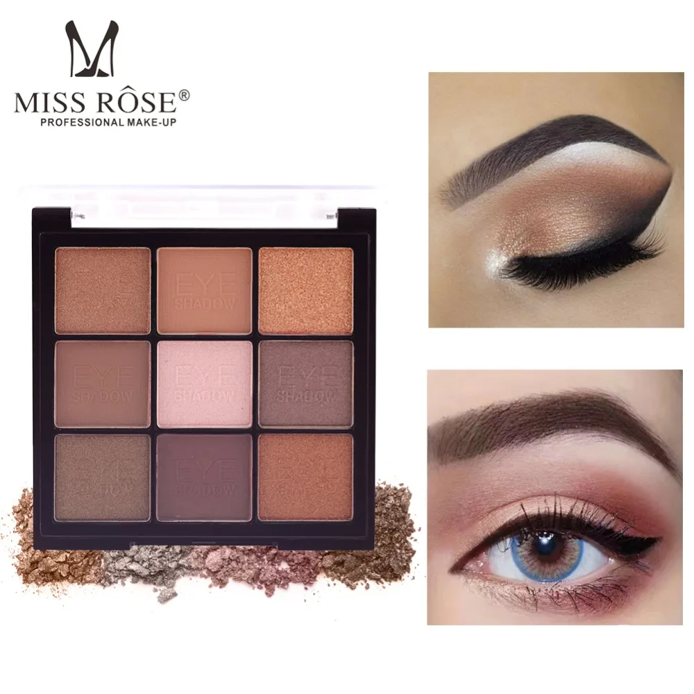 Miss rose 9 видов цветов Тени для век Палитра земля телесный тон пигмент водостойкая