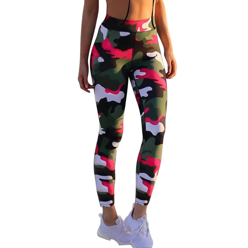 Athleisure moda брюки для фитнеса feminino женские эластичные тренировочные леггинсы с высокой талией камуфляжные